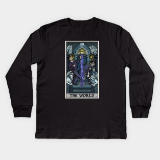 The World Tarot Card Dr Jekyll and Mr Hyde Halloween Gothic Gift Kids Long Sleeve T-Shirt